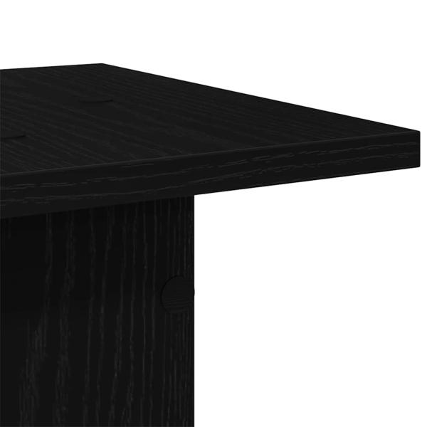 Pflanzenständer 2 Stück Schwarz Eiche 30x30x40 cm Engineered Wood