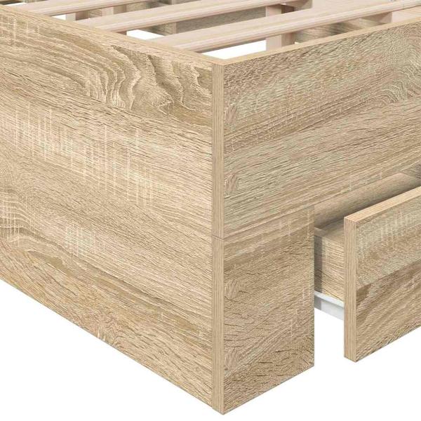 Bettgestell ohne Matratze mit Schubladen Doppel Ingenieurholz