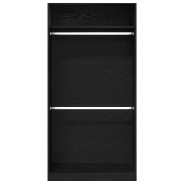 Schwarzer Eichenkleiderschrank - 100x50x200 cm