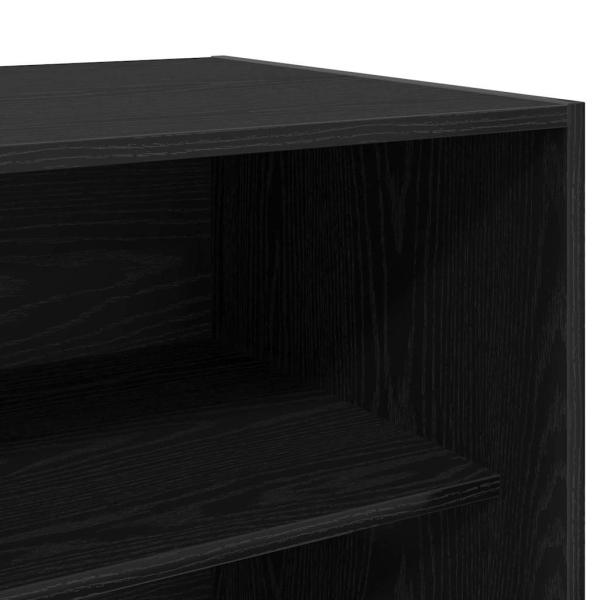 Kleiderschrank Schwarz Eiche 80x50x200 cm Holzwerkstoff