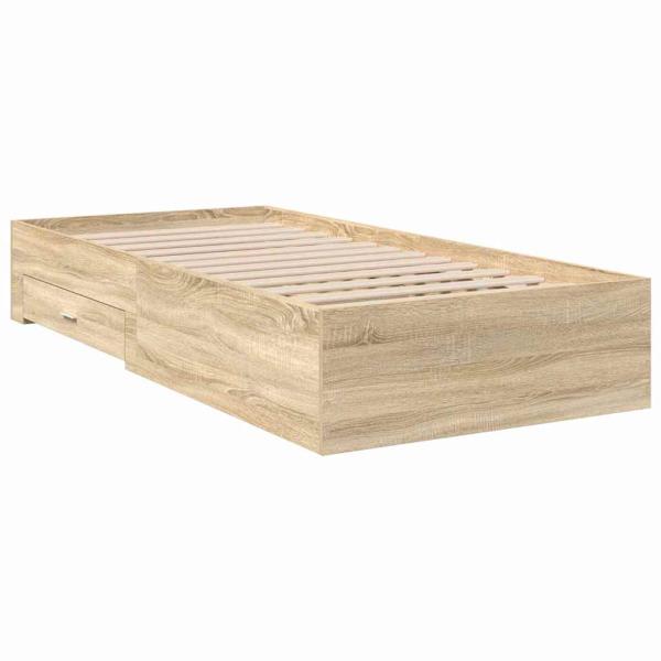 Bettgestell Sonoma Eiche 90x190 cm Spanplatte