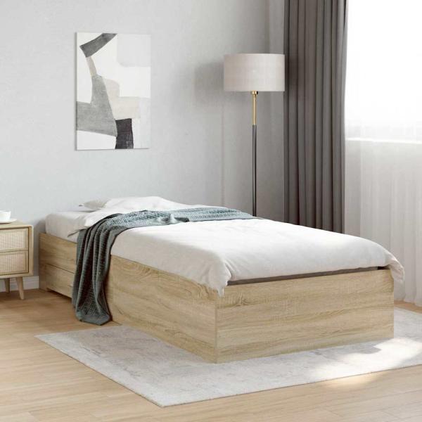 Bettgestell Sonoma Eiche 90x190 cm Spanplatte