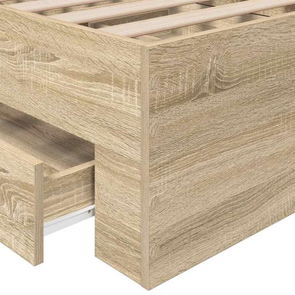 Bettgestell Sonoma Eiche 90x190 cm Spanplatte