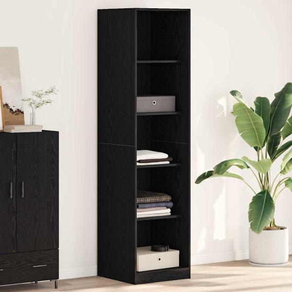 ARDEBO.de - Kleiderschrank aus schwarzer Eiche 50x50x200 cm Möbelspanplatte