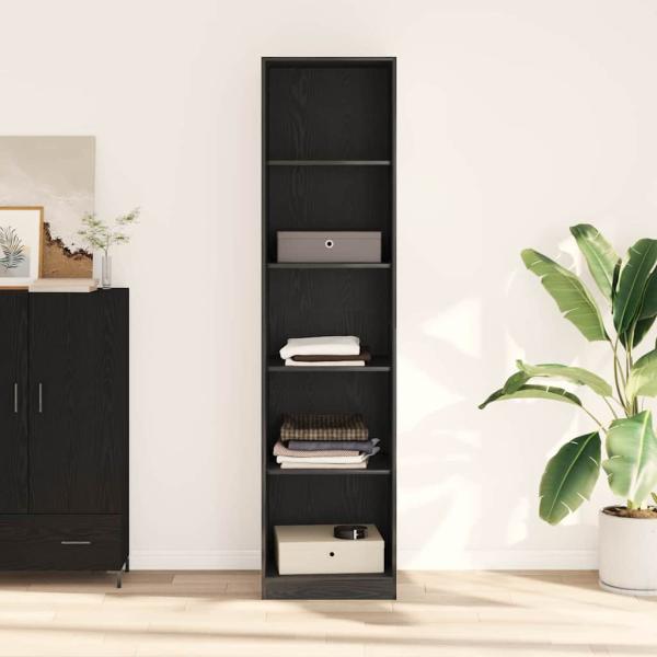 Kleiderschrank aus schwarzer Eiche 50x50x200 cm Möbelspanplatte
