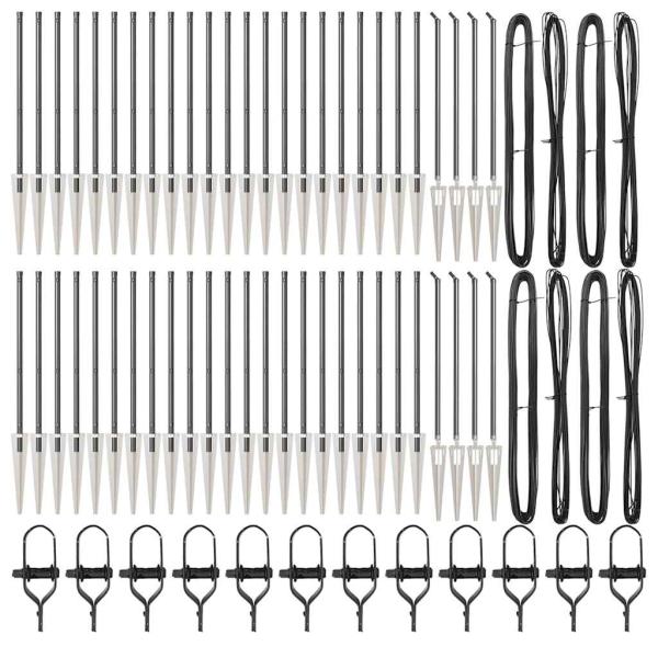 Zaunpfosten mit Spitze 52 Stück Ø32 mm 60 cm Verzinkter Stahl