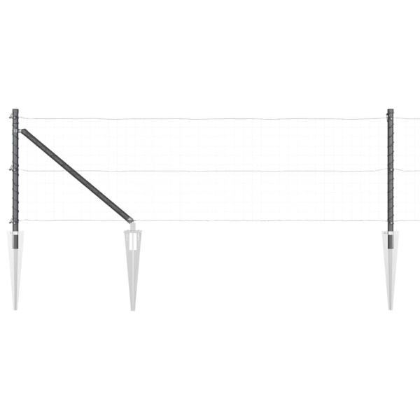 Zaunpfosten mit Spitze 26 Stück Ø32 mm 100 cm Verzinkter Stahl