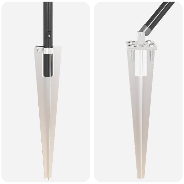 ARDEBO.de - Zaunpfosten mit Spike 52 Stück Ø32 mm 140 cm Verzinkter Stahl