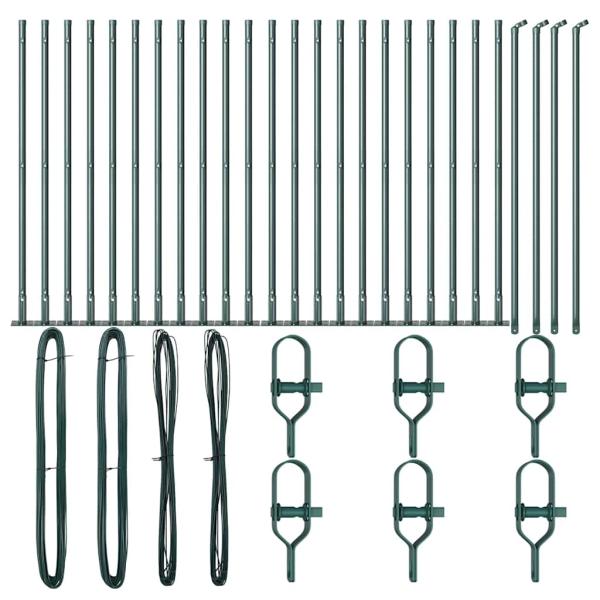 Zaunpfosten Set aus 26 Grün Beton 3,2 x 3,2 x 110 cm Langlebig