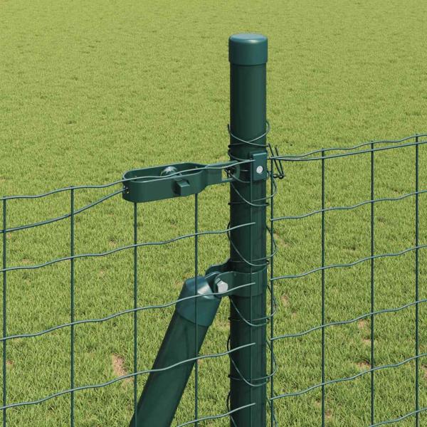 Zaunpfosten Set aus 52 Grün Beton, Stahl 3,2 x 3,2 x 83,5 cm