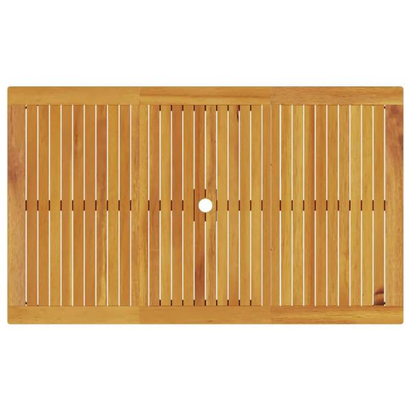 5-teiliges Gartentisch-Set aus massivem Akazienholz, faltbar