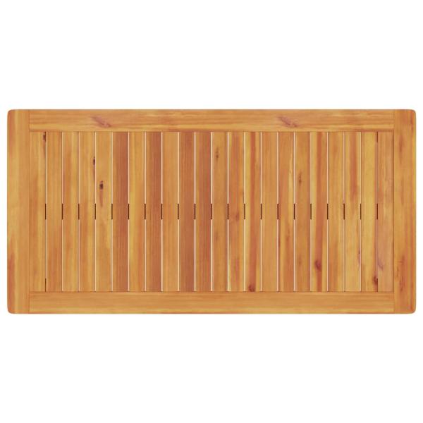 3-teiliges Garten-Esszimmer-Set aus massivem Akazienholz