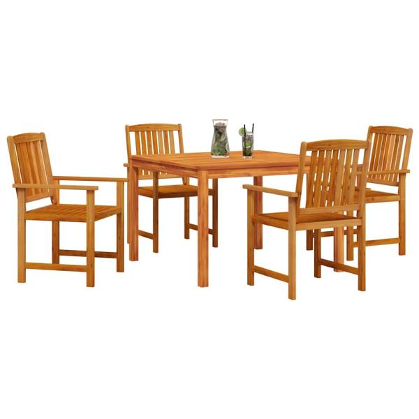 Garten Essgruppe 5 stk. Braun Massivholz Akazie