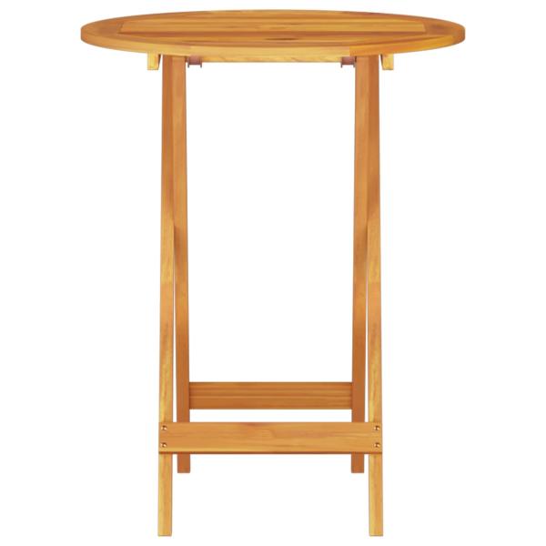 3-teiliges klappbares Bistro-Set aus massivem Akazienholz