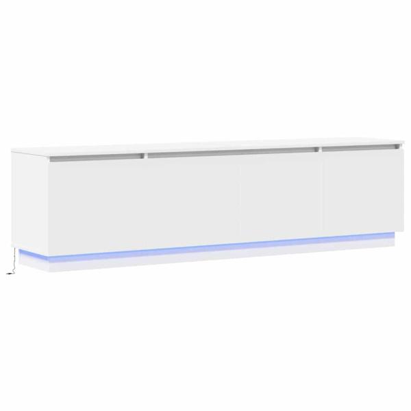 TV-Schrank mit LED Weiß 180x38x49 cm Holzwerkstoff