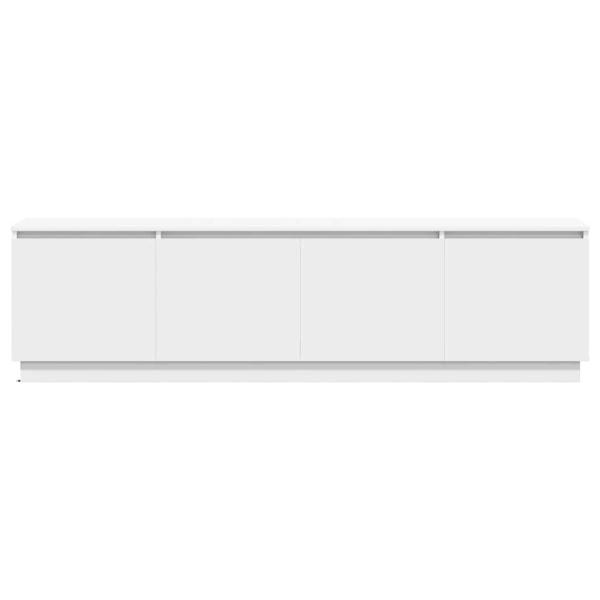 TV-Schrank mit LED Weiß 180x38x49 cm Holzwerkstoff