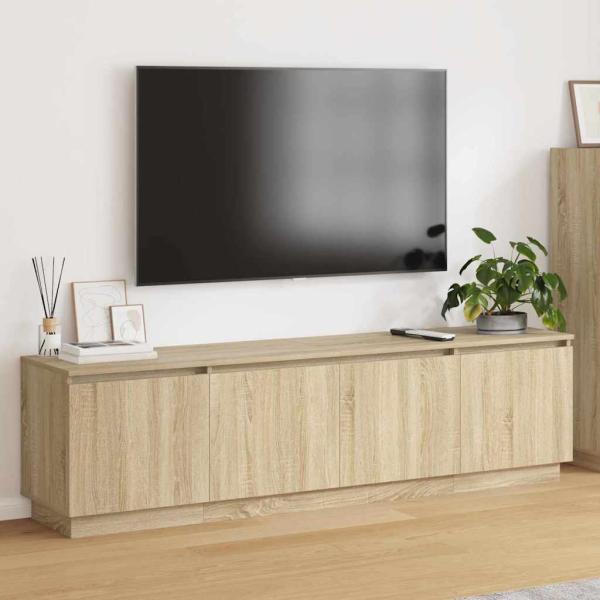 ARDEBO.de - TV-Schrank mit LED Sonoma Eiche 180x38x49 cm Holzwerkstoff