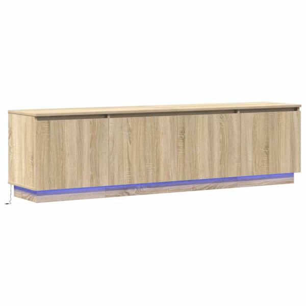 TV-Schrank mit LED Sonoma Eiche 180x38x49 cm Holzwerkstoff