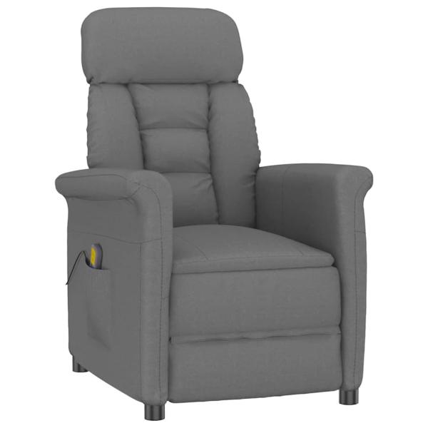 ARDEBO.de - Massagesessel Dunkelgrau Mikrofaser
