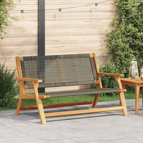 ARDEBO.de - Gartenbank Grau 122x76x73,5 cm Massivholz Akazie