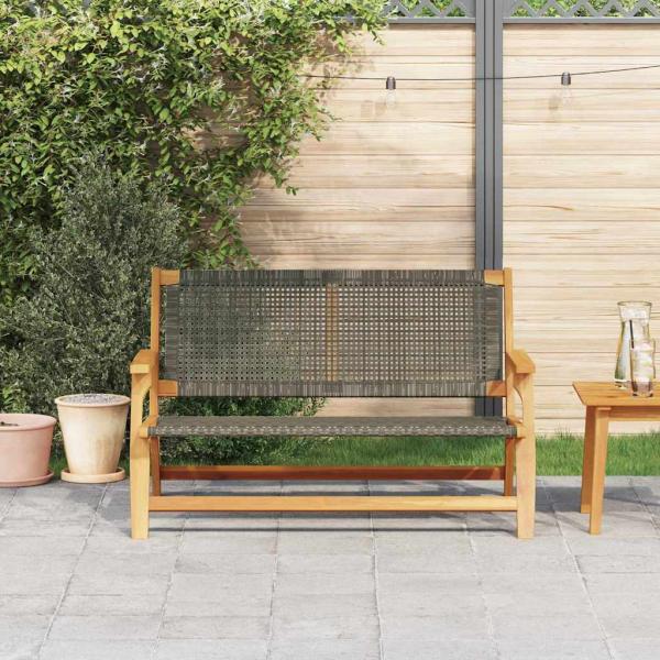 Gartenbank Grau 122x76x73,5 cm Massivholz Akazie