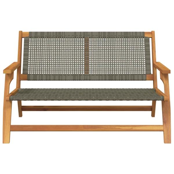 Gartenbank Grau 122x76x73,5 cm Massivholz Akazie