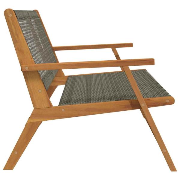 Gartenbank Grau 122x76x73,5 cm Massivholz Akazie