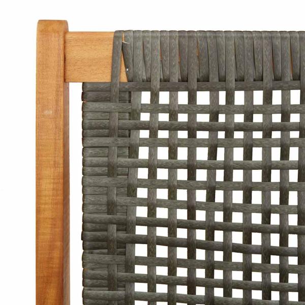 Gartenbank Grau 122x76x73,5 cm Massivholz Akazie