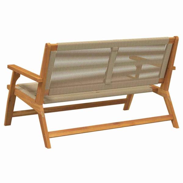 Gartenbank Beige 76x122x73 cm Massivholz Akazie