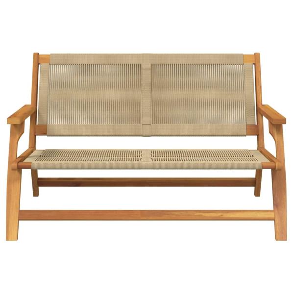 Gartenbank Beige 76x122x73 cm Massivholz Akazie
