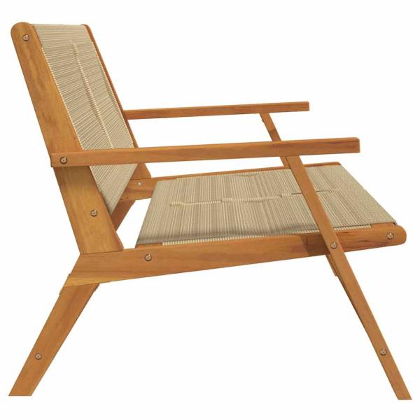 Gartenbank Beige 76x122x73 cm Massivholz Akazie