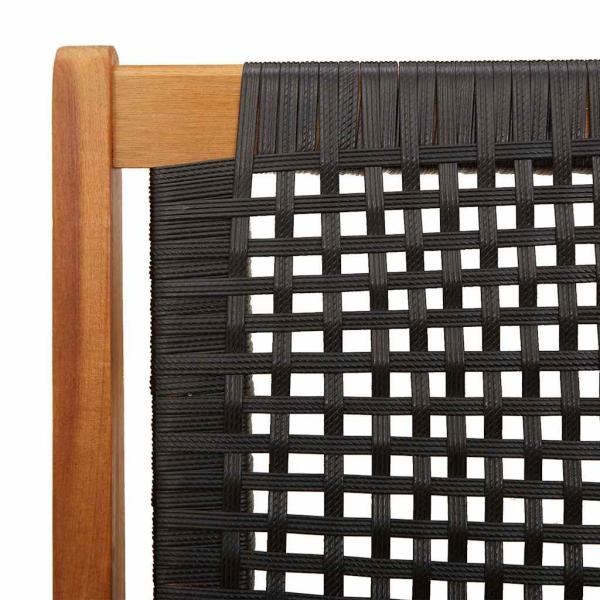 Gartenstühle 2 Stück Schwarz 76x67x73,5 cm Massivholz Akazie