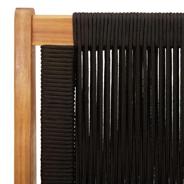 Gartenstühle 2 Stück Schwarz 67x77x73 cm Massivholz Akazie