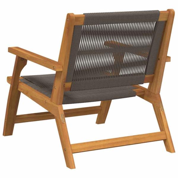 Gartenstühle 2 Stück Grau 67x77x73 cm Massivholz Akazie