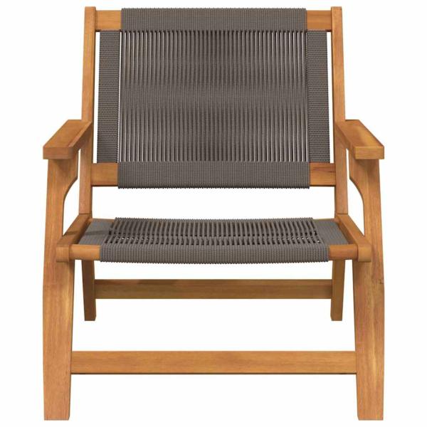 Gartenstühle 2 Stück Grau 67x77x73 cm Massivholz Akazie