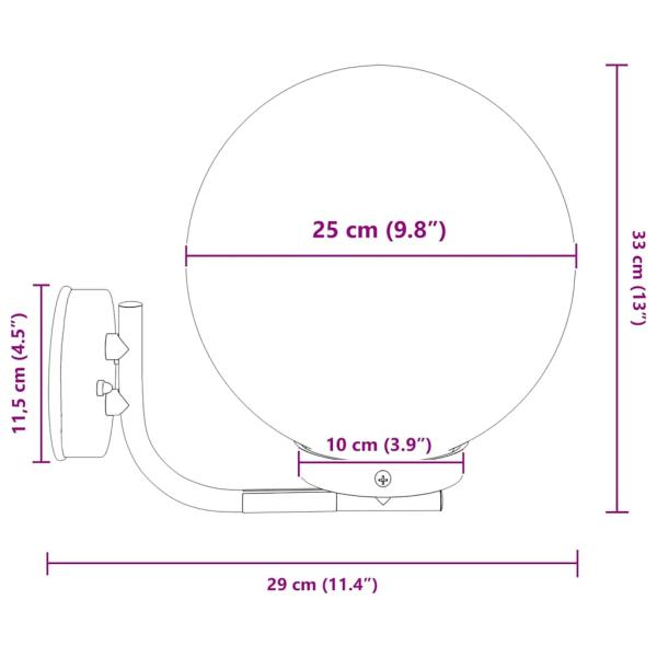 Außenwandleuchte Silber Edelstahl IP44