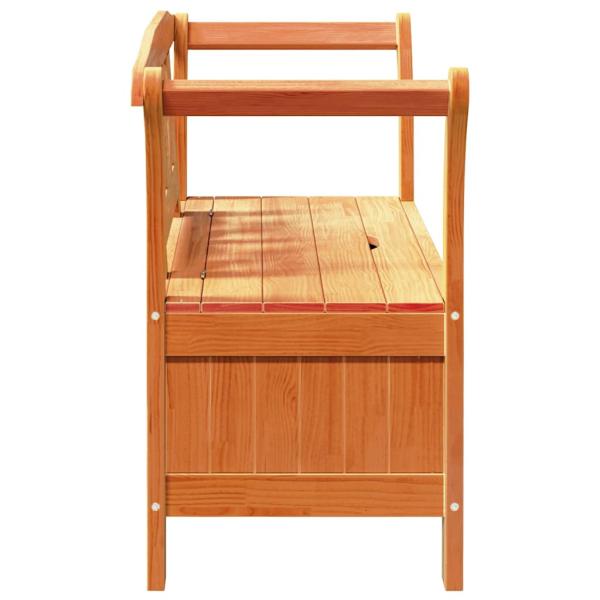 Gartenstauraum Bank Akazie 119x76x44 cm Massivholz Kiefer