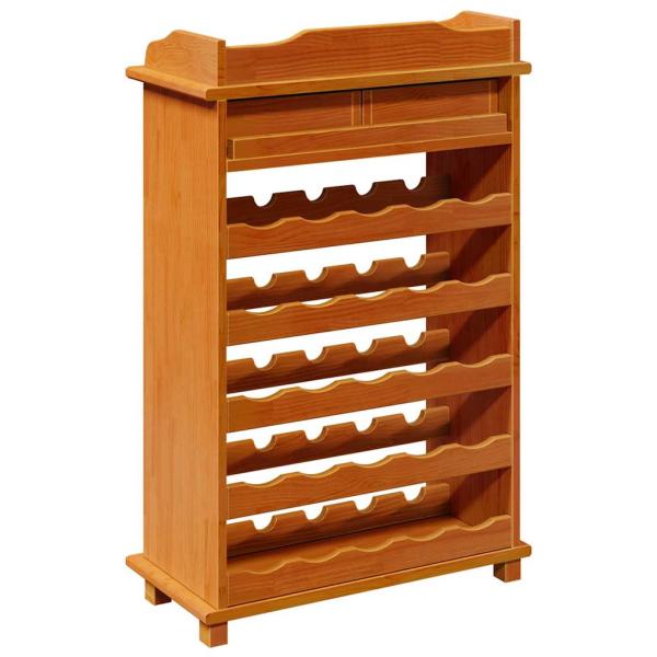 Weinregal Braun 58 x 28 x 90 cm Massives Kiefernholz