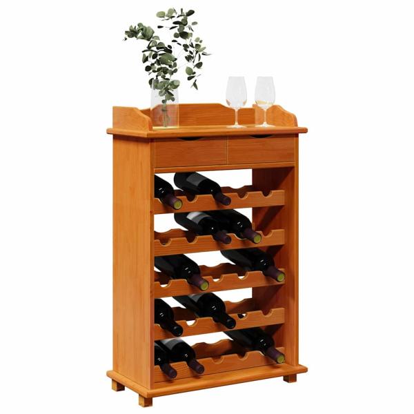 Weinregal 90x60x30 cm Massivholz Kiefer