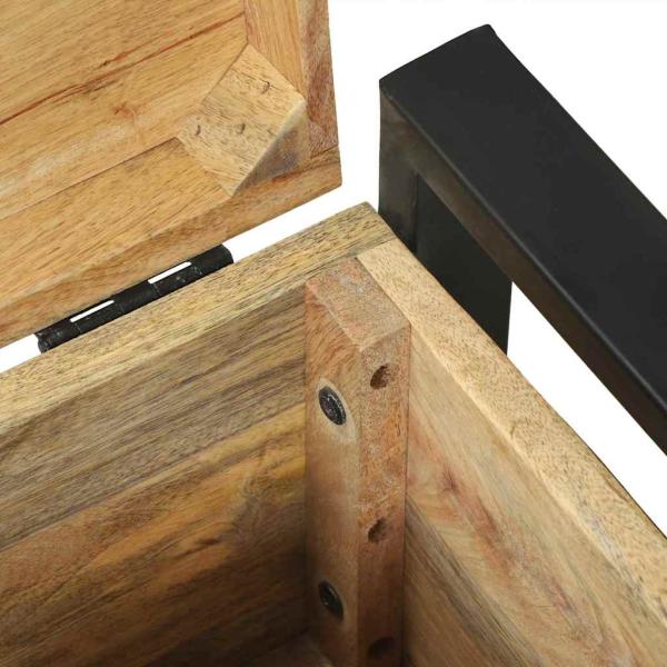 Lagertruhen 40x30x30cm aus massivem Mango-Holz und Metall