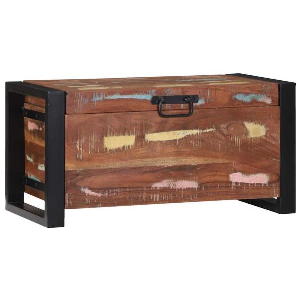 Aufbewahrungstruhen 60x30x30cm Aus solidem, recyceltem Holz und Metall