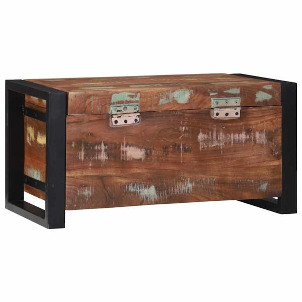 Aufbewahrungstruhen 60x30x30cm Aus solidem, recyceltem Holz und Metall