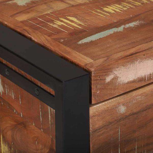 Aufbewahrungstruhen 60x30x30cm Aus solidem, recyceltem Holz und Metall