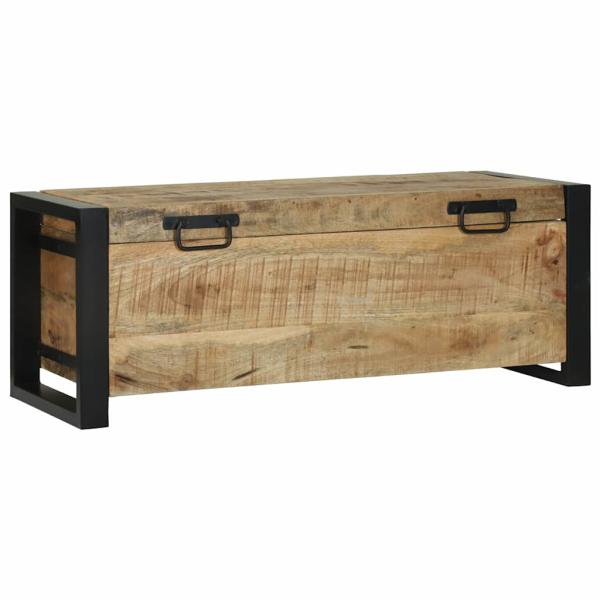 Aufbewahrungsboxen 80x30x30cm aus massivem Mangoholz und Metall