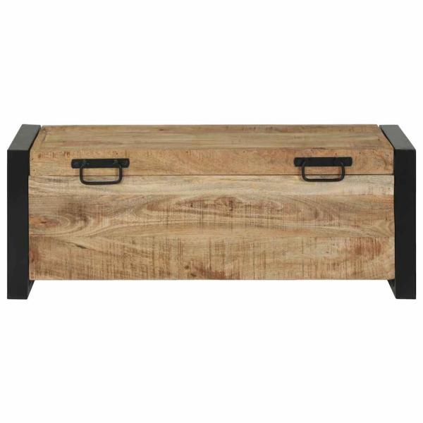 Aufbewahrungsboxen 80x30x30cm aus massivem Mangoholz und Metall