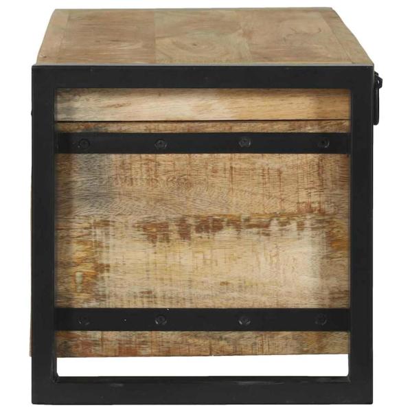 Aufbewahrungsboxen 80x30x30cm aus massivem Mangoholz und Metall