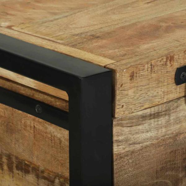 Aufbewahrungsboxen 80x30x30cm aus massivem Mangoholz und Metall