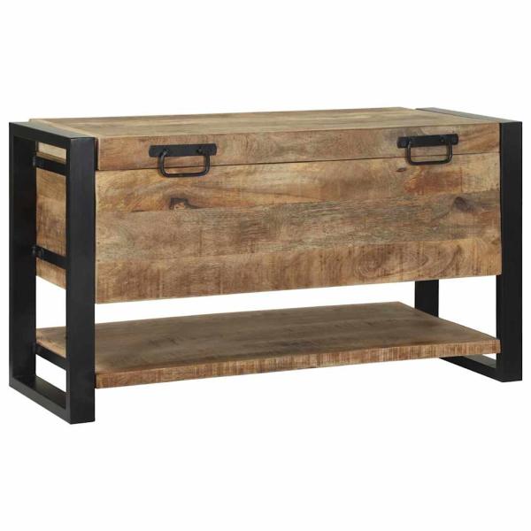 ARDEBO.de - Lagerkisten Grobes Mango Massives grobes Mangoholz 80 x 35 x 45 cm