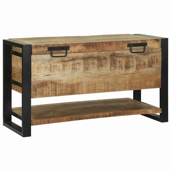 Lagerkisten Grobes Mango Massives grobes Mangoholz 80 x 35 x 45 cm