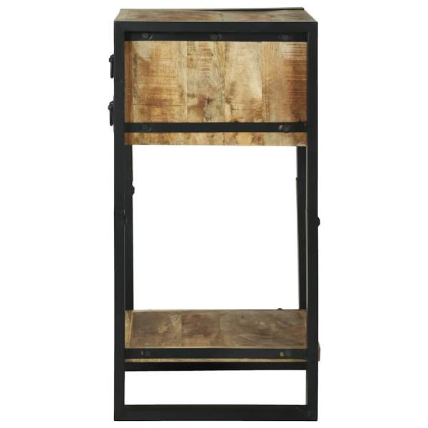 Beistelltische Natürliches Holz und Schwarz